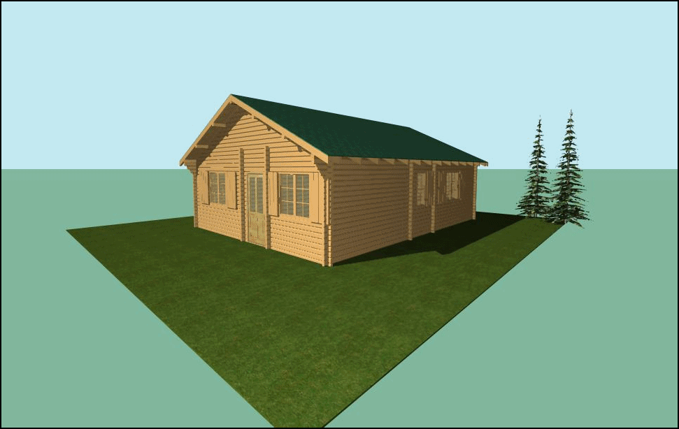 Casa de madera de 60 m2 - Casas Ecológicas