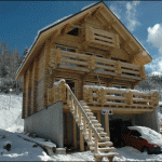 Casas de troncos de madera