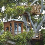 casa de madera en el árbol