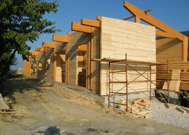construcción con madera