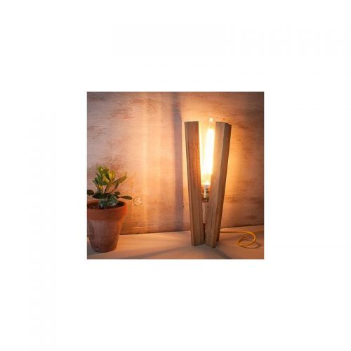 lámparas de madera, lámpara de sobremesa Aspas, de madera reciclada
